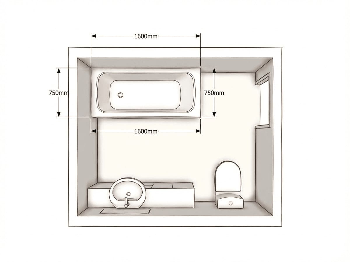 راهنمای اندازه‌گیری ابعاد استاندارد وان و فضای حمام
